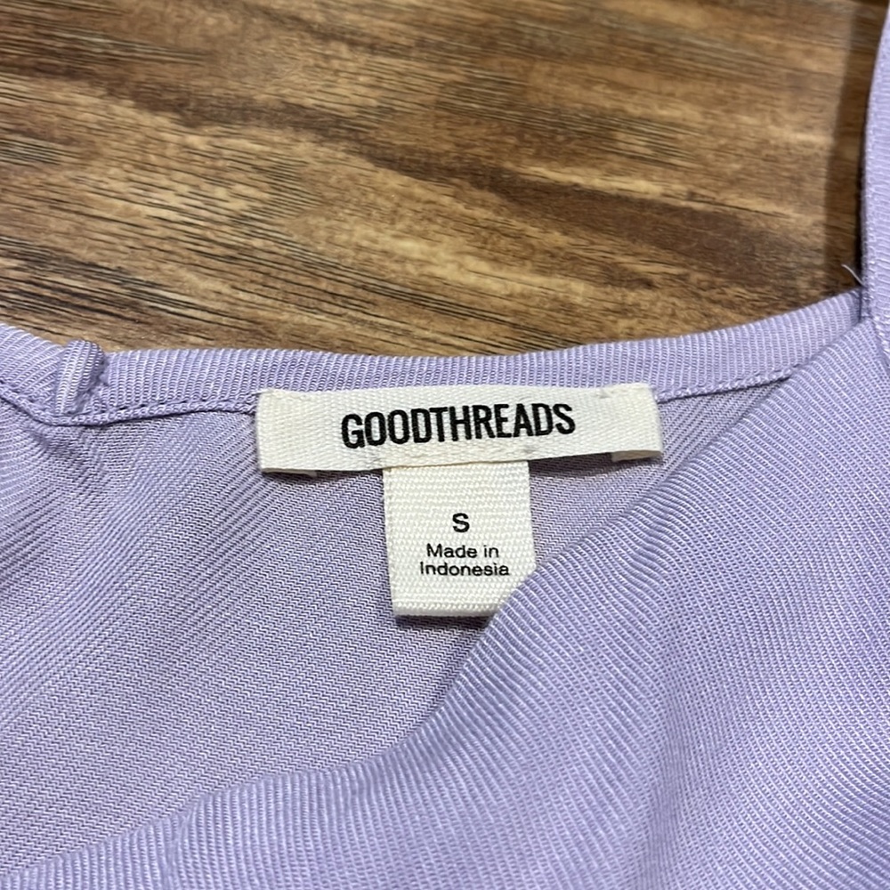 Goodthreads Lavender Button-Front Cami Tank Top - Picture 6 of 13